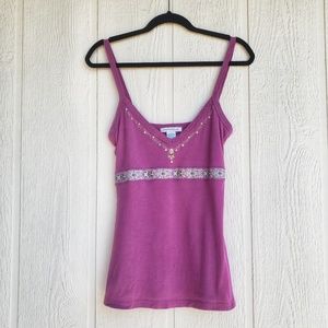 Purple Decorative Tunic Tank